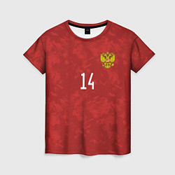 Футболка женская Джикия, форма сборной России, цвет: 3D-принт