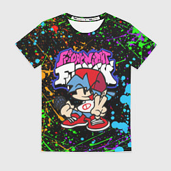 Женская футболка FRIDAY NIGHT FUNKIN БРЫЗГИ КРАСОК, ГЕРОЙ