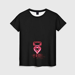 Женская футболка Плавленное сердце