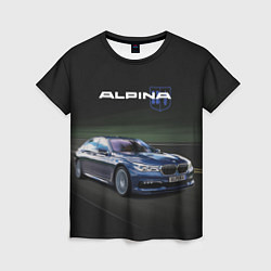 Футболка женская Alpina на дороге, цвет: 3D-принт