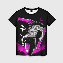 Женская футболка Chainsaw Man - Дэнджи