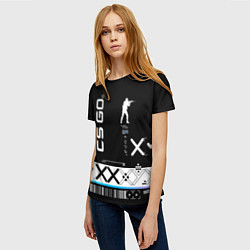 Футболка женская Поток информации СS:GO, цвет: 3D-принт — фото 2