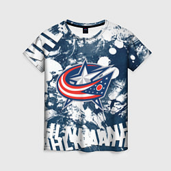 Женская футболка Коламбус Блю Джекетс, Columbus Blue Jackets