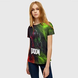 Футболка женская Doomguy Doom, цвет: 3D-принт — фото 2