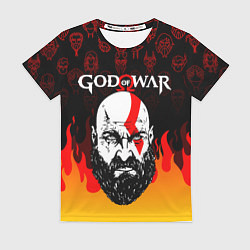 Футболка женская GOD OF WAR ГОД ОФ ВАР FIRE ART УЗОР, цвет: 3D-принт