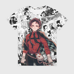 Женская футболка Танджиро Камадо на манге