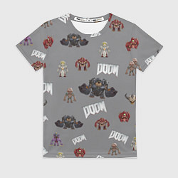 Женская футболка MONSTER PATTERN DOOM