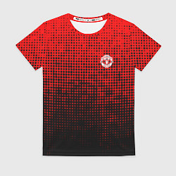 Футболка женская MU red-black, цвет: 3D-принт