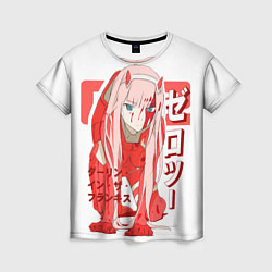 Футболка женская Zero Two - Darling in the Franxx, цвет: 3D-принт