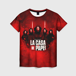 Футболка женская БУМАЖНЫЙ ДОМ - LA CASA DE PAPEL - BELLA CIAO, цвет: 3D-принт