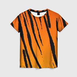 Футболка женская Шкура тигра диагональ, цвет: 3D-принт