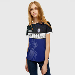 Футболка женская FC Chelsea London ФК Челси Лонон, цвет: 3D-принт — фото 2
