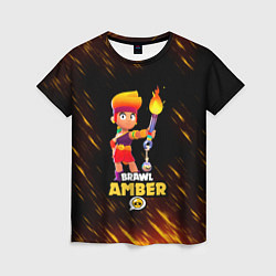 Футболка женская Brawl Stars - Amber, цвет: 3D-принт