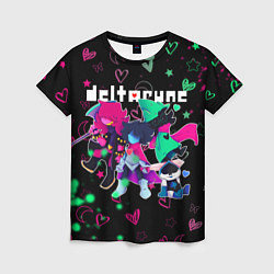 Футболка женская ГЕРОИ ИГРЫ DELTARUNE NEON, цвет: 3D-принт