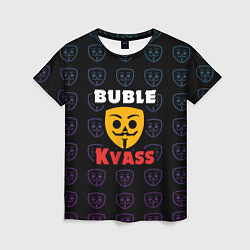 Футболка женская Bubble kvass anonymous logo, цвет: 3D-принт