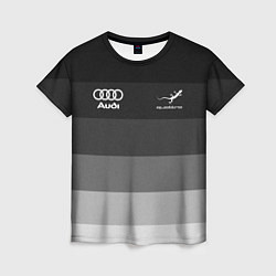 Футболка женская Audi, Ауди Серый градиент, цвет: 3D-принт