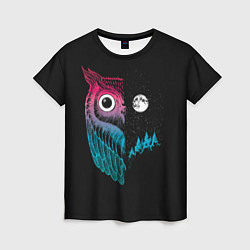 Футболка женская Ночная сова Градиент, цвет: 3D-принт