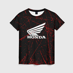 Футболка женская Honda Красные линии, цвет: 3D-принт