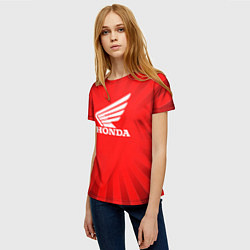 Футболка женская Honda красные линии, цвет: 3D-принт — фото 2