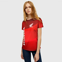 Футболка женская Honda - Red, цвет: 3D-принт — фото 2