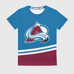 Футболка женская Colorado Avalanche, Колорадо Эвеланш, цвет: 3D-принт