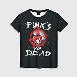 Футболка женская Punks Not Dead Анархия, цвет: 3D-принт