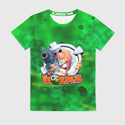 Женская футболка Worms Game