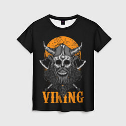 Футболка женская ЧЕРЕП ВИКИНГА VIKINGS SKULL, цвет: 3D-принт