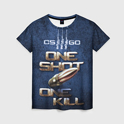 Футболка женская One Shot One Kill CS GO, цвет: 3D-принт