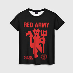 Футболка женская Manchester United Red Army Манчестер Юнайтед, цвет: 3D-принт