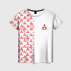 Футболка женская Mitsubishi Mini logo Half pattern, цвет: 3D-принт