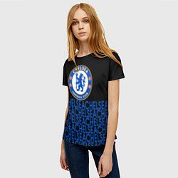 Футболка женская Chelsea челси паттерн, цвет: 3D-принт — фото 2