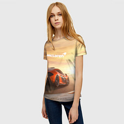 Футболка женская McLaren - легендарная гоночная команда!, цвет: 3D-принт — фото 2