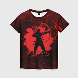 Футболка женская Лучник Самурай Кровавый Bloody Samurai, цвет: 3D-принт