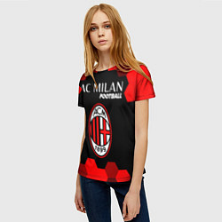 Футболка женская МИЛАН Football Графика, цвет: 3D-принт — фото 2