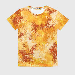 Футболка женская Спортивный камуфляж Пикси - Апельсин, цвет: 3D-принт