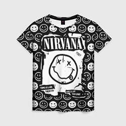 Футболка женская NIRVANA символика, цвет: 3D-принт