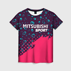 Футболка женская MITSUBISHI Sport Краски, цвет: 3D-принт