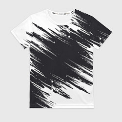 Футболка женская БЕЛАЯ КРАСКА БРЫЗГИ, цвет: 3D-принт
