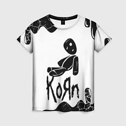 Женская футболка Korn потёки