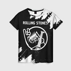 Футболка женская Rolling Stones - КОТ - Краска, цвет: 3D-принт