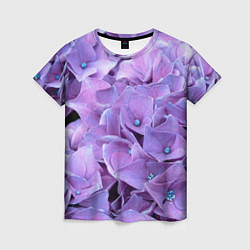Женская футболка Фиолетово-сиреневые цветы
