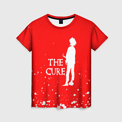 Женская футболка The cure белые брызги