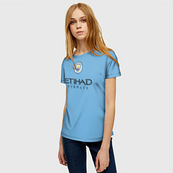 Футболка женская De Bruyne Де Брёйне Manchester City домашняя форма, цвет: 3D-принт — фото 2