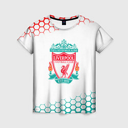 Футболка женская Liverpool соты, цвет: 3D-принт