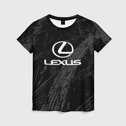Футболка женская Lexus - следы шин, цвет: 3D-принт