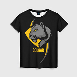 Футболка женская Cougar - пума, цвет: 3D-принт