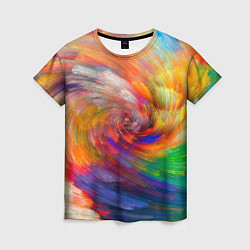 Футболка женская MULTICOLORED SWIRLS, цвет: 3D-принт