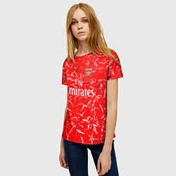 Футболка женская Arsenal fly emirates sport, цвет: 3D-принт — фото 2