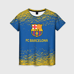 Футболка женская Barcelona желтые брызги, цвет: 3D-принт